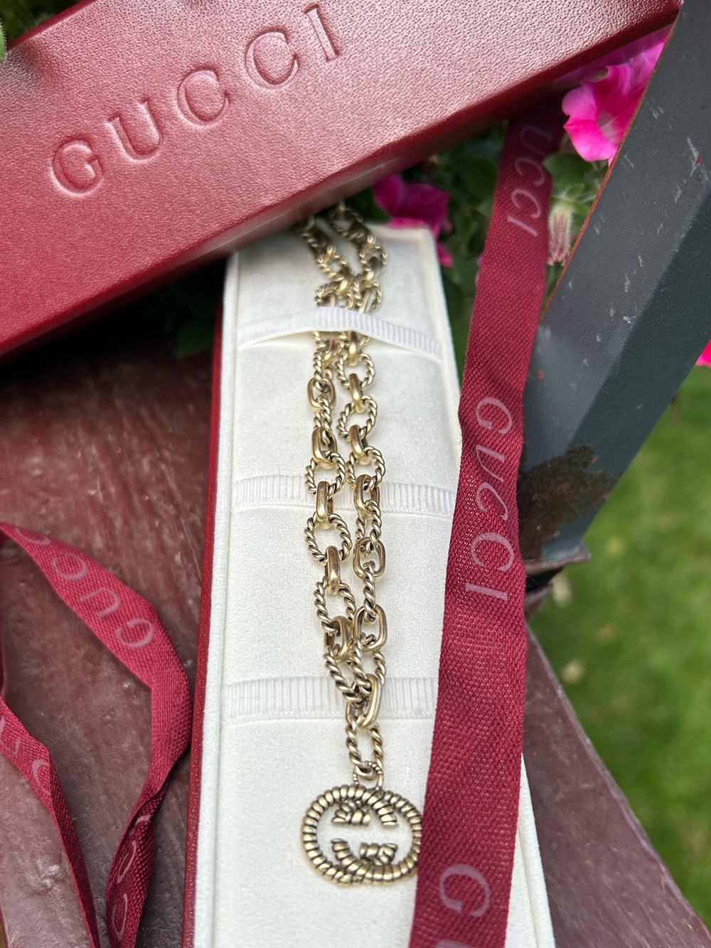 Gucci Gold Rope-Link Pendant Necklace - Gold
